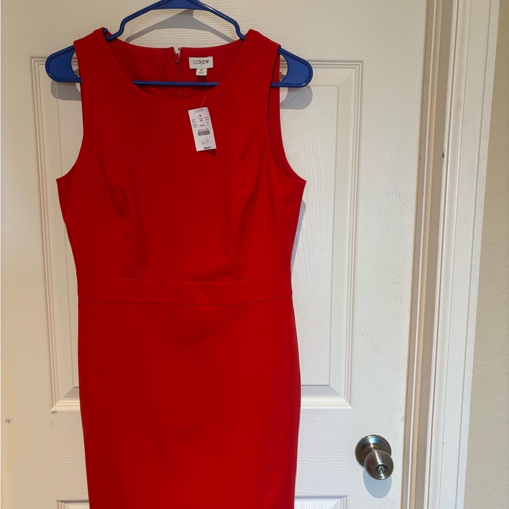 J. Crew Women's Vibrant Red Midi Dress